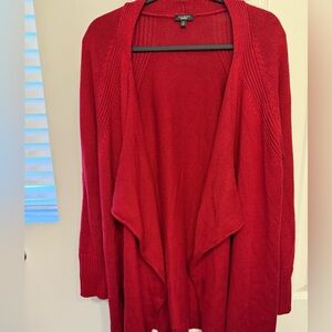 Talbot’s Women’s Cozy Knit Cardigan Sweater, XL, Red